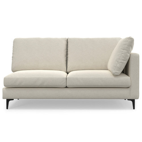 Ava MCM Cream Symmetrical Corner Sofa Sectional 102"