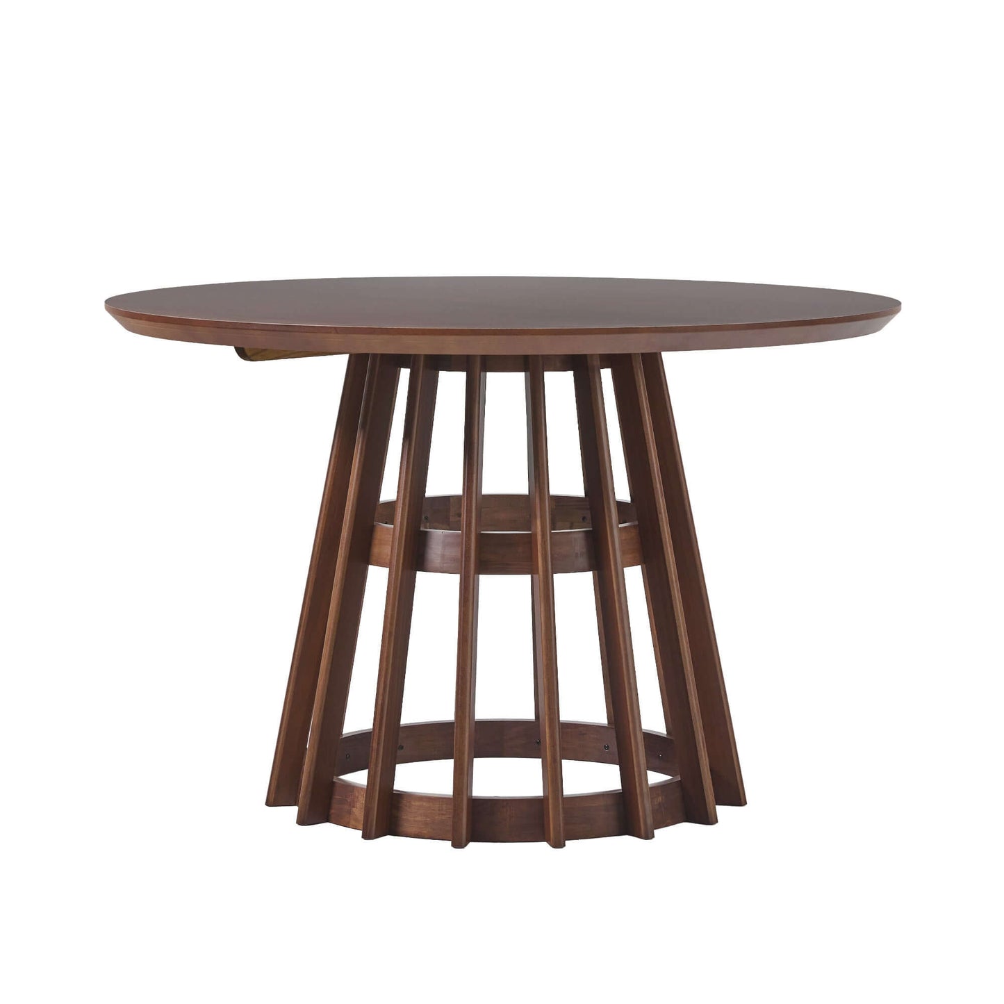 Round Pine Wood Pedestal Base Dining Table 47'