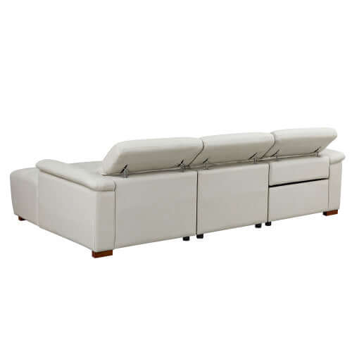 Modern Leather Chaise Sofa Sectional 113" (2 Colors)