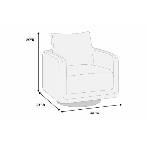 Modern Boucle Upholstered Swivel Accent Armchair
