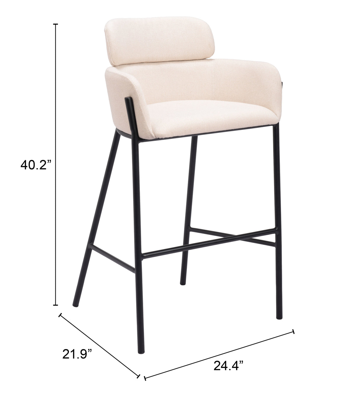 Bremor Barstool in Beige