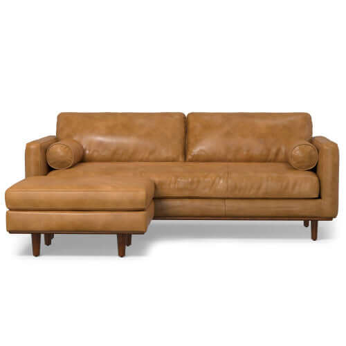 Morrison MCM Leather Sofa 89' (2 Colors)
