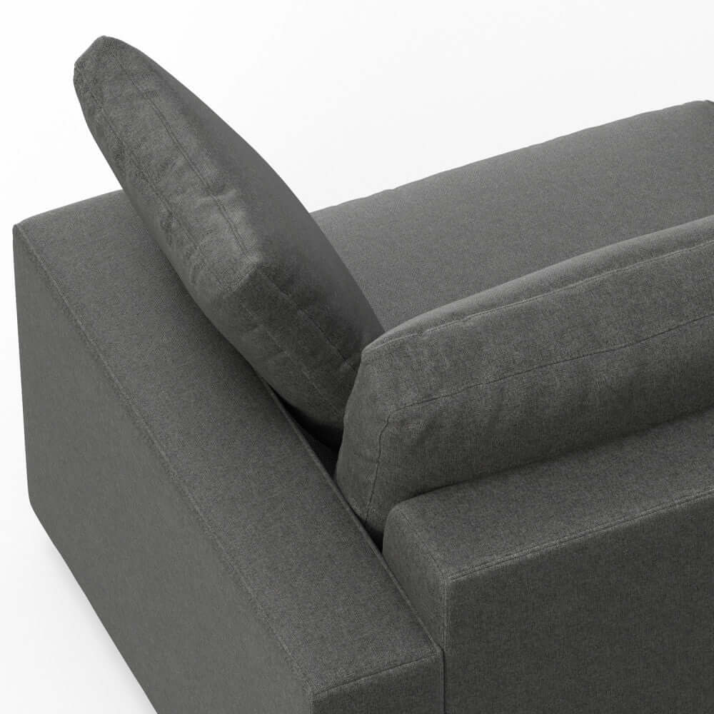 Charlie Modern Deep Seat Sectional Chaise Sofa 122"