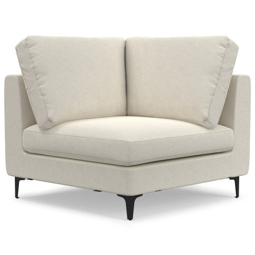 Ava MCM Cream Symmetrical Corner Sofa Sectional 102"