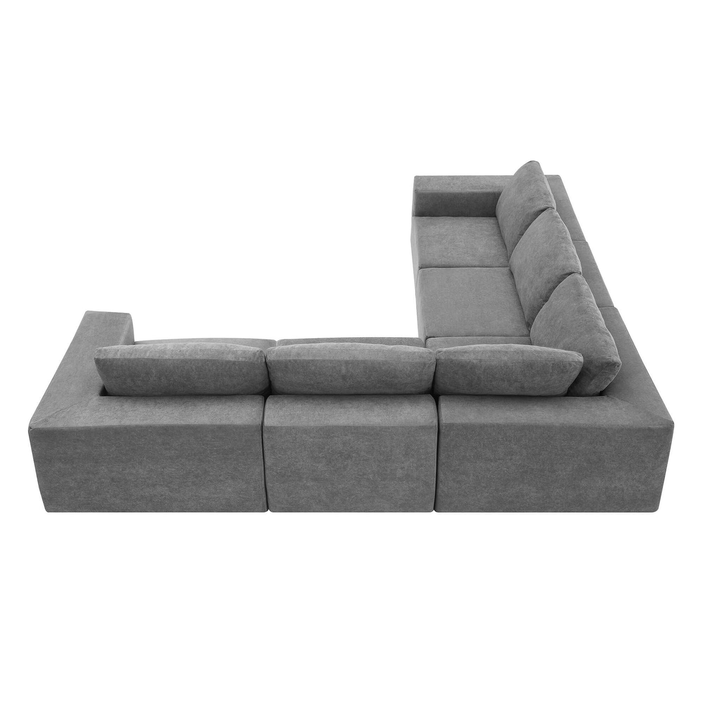 Modern Modular Low Profile Corner Sofa Sectional 116'