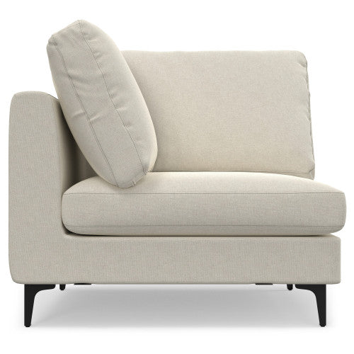 Ava MCM Cream Symmetrical Corner Sofa Sectional 102"