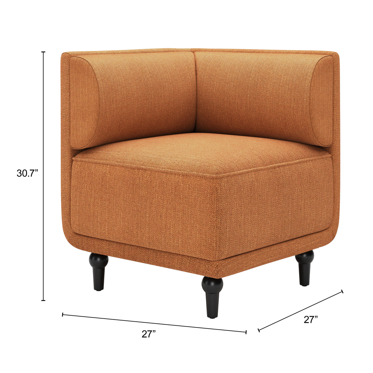 Malben Brown Corner Chair
