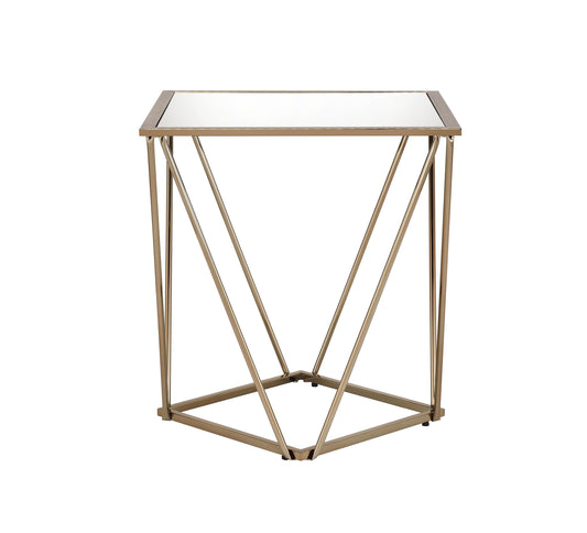 Fogya Champagne Metal End Table – view 2