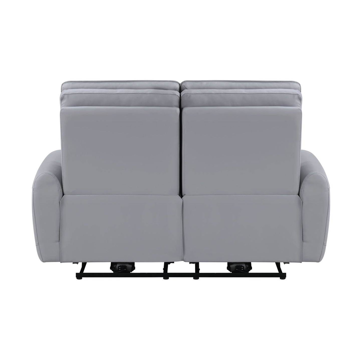 Jeromie Gray Faux Leather Loveseat – 59"W Loveseat – view 5