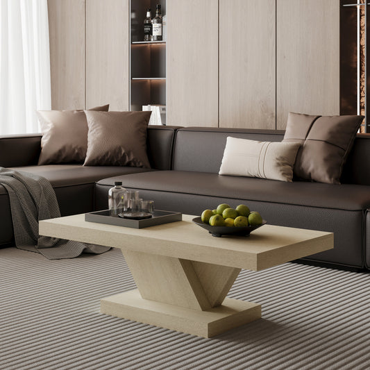 Kirwan Imitative Oak Solid Wood & MDF Coffee Table – 23.62" Rectangular Coffee Table – view 2