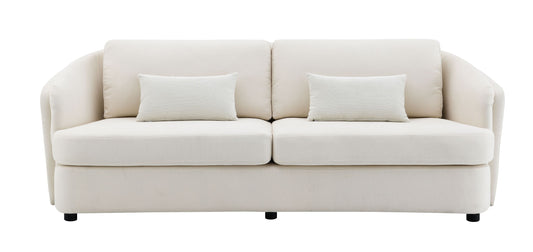 Mariko Beige Linen Living Room Set – 5-Seat Living Room Set – view 2