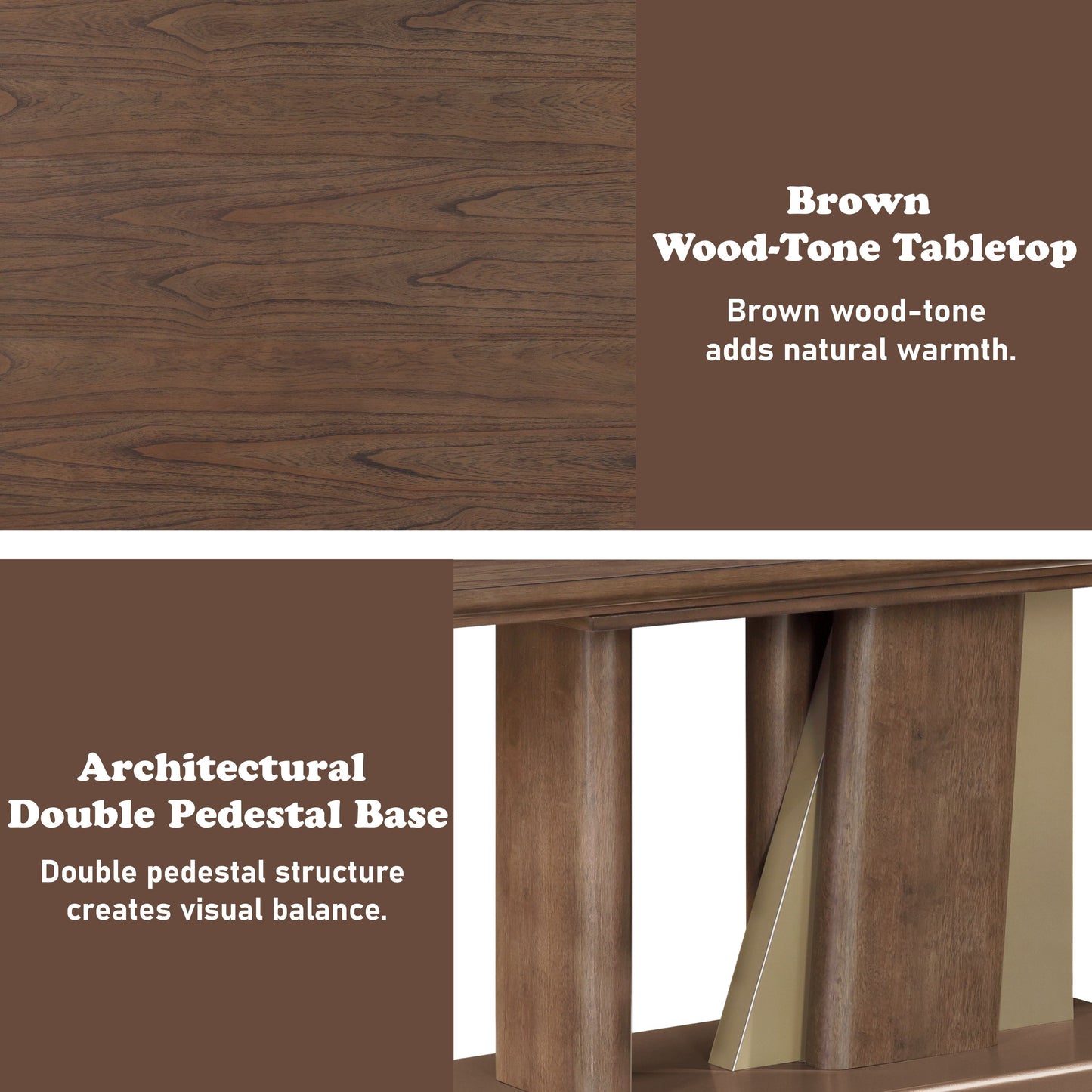 Ouida Brown Bent Wood Dining Table – view 5