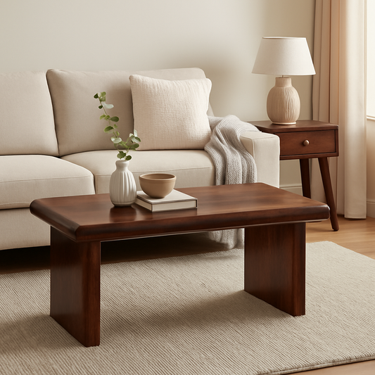 Sabine Chestnut Solid Wood Coffee Table – 19.69" Rectangular Coffee Table – view 2