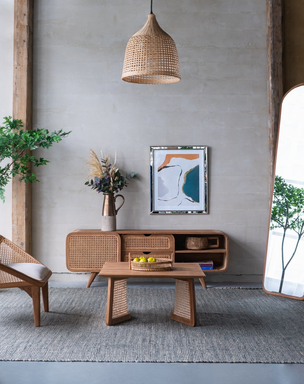 Ulyana Natural Wood & Brown Solid Wood Coffee Table – view 11