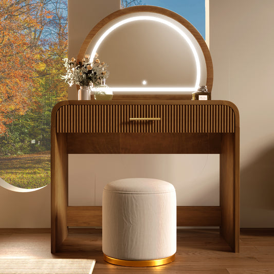 Vance Espresso MDF Vanity Table – view 2