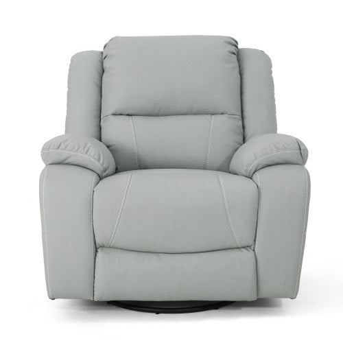 Modern Faux Leather Manual Swivel Recliner (2 Color Options)
