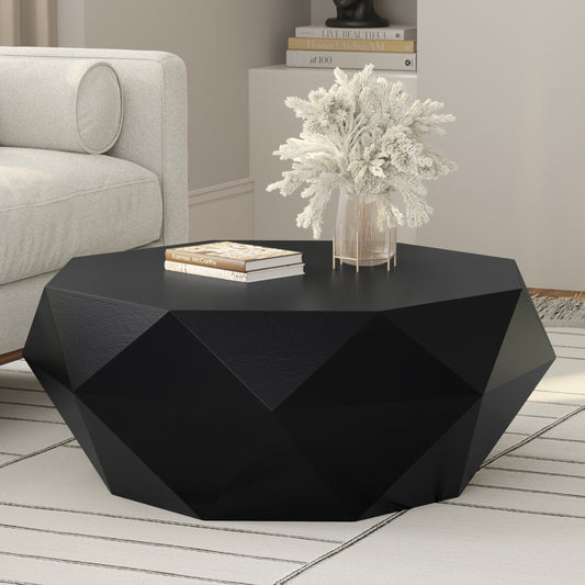 Zayn Black Acacia Wood Coffee Table – 35" Coffee Table – view 2