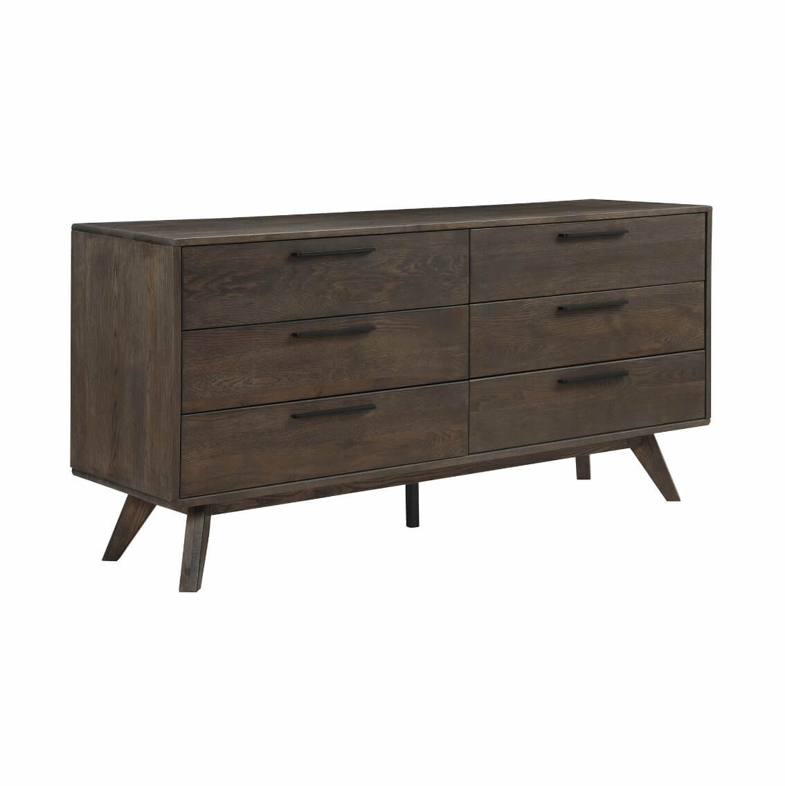 Astoria MCM Solid Oak Wood Dresser 6 Drawers - Revel Sofa