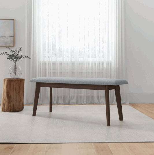 Carlos Fabric Upholstered Solid Wood Bench - Revel Sofa