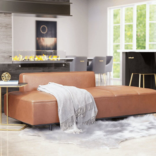 Confection Faux Leather Sofa Couch Day Bed 79" - Revel Sofa