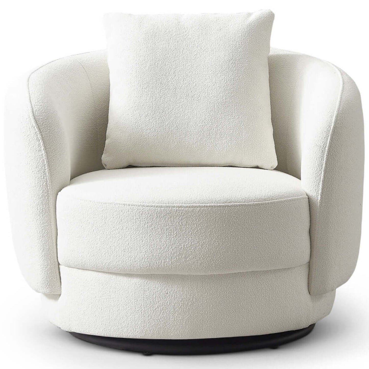 Dylan Rounded Barrel Boucle Lounge Chair - Revel Sofa
