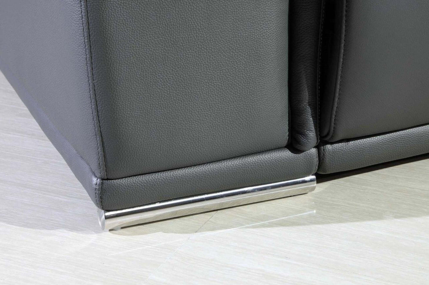 Italian Leather Power-Reclining Corner Sectional With Console with Various Size and Color Options