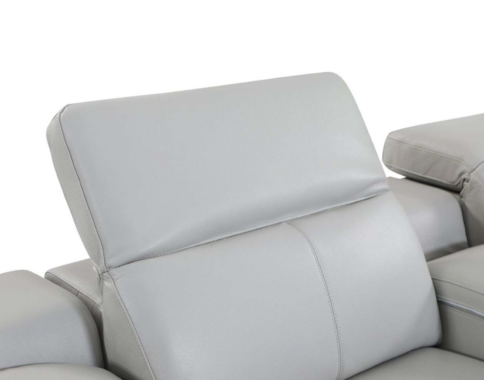 Italian Leather Power-Reclining Corner Sectional With Console with Various Size and Color Options - Revel Sofa