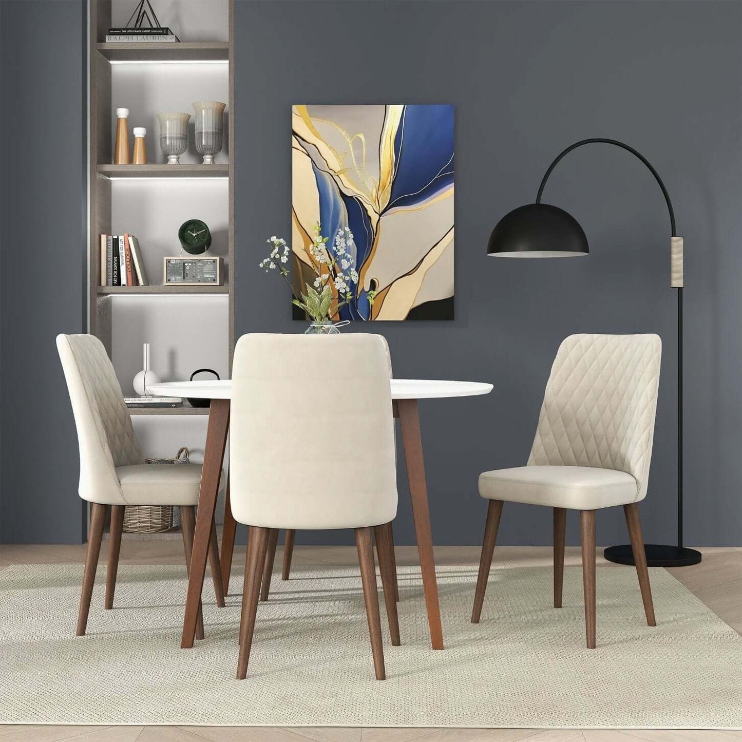 Katie MCM Tufted Velvet Dining Chairs (Set Of 2) - Revel Sofa