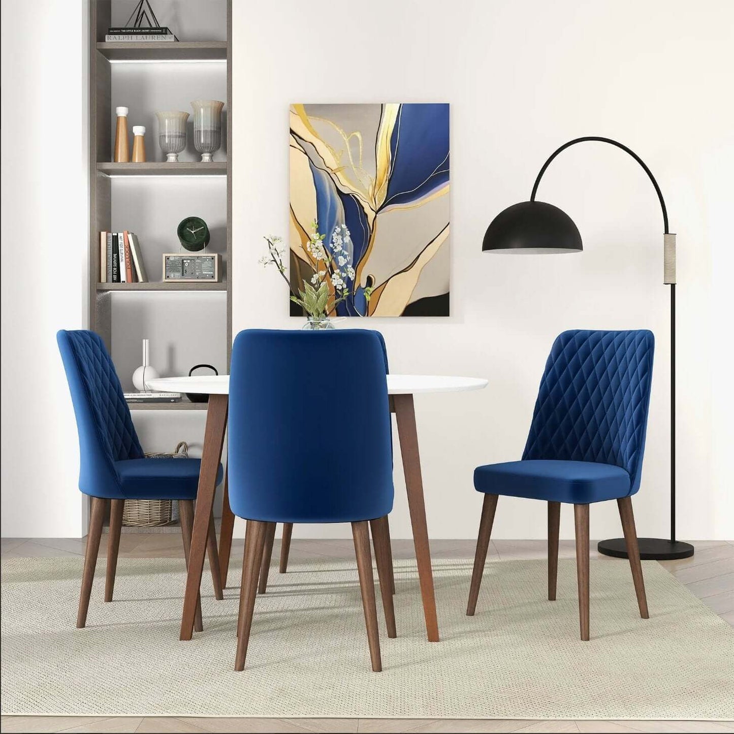 Katie MCM Tufted Velvet Dining Chairs (Set Of 2) - Revel Sofa