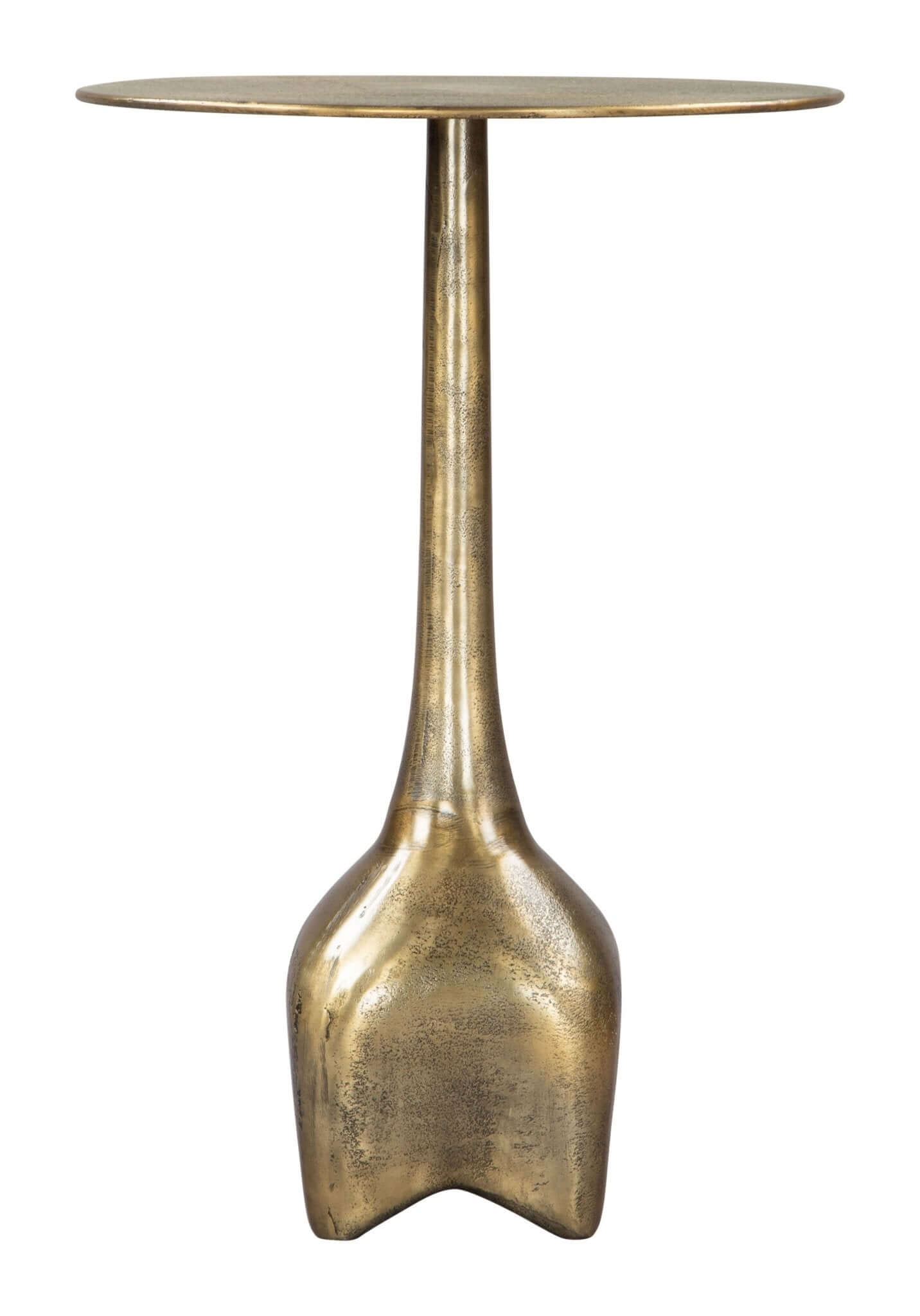 Lexi Metal Round Side End Table in Colors Charcoal or Antique Brass - Revel Sofa