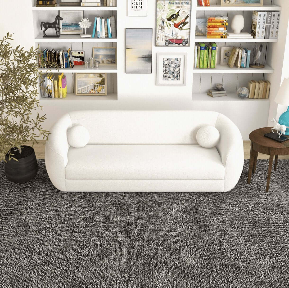 Melinda Modern Boucle Sofa 87” - Revel Sofa