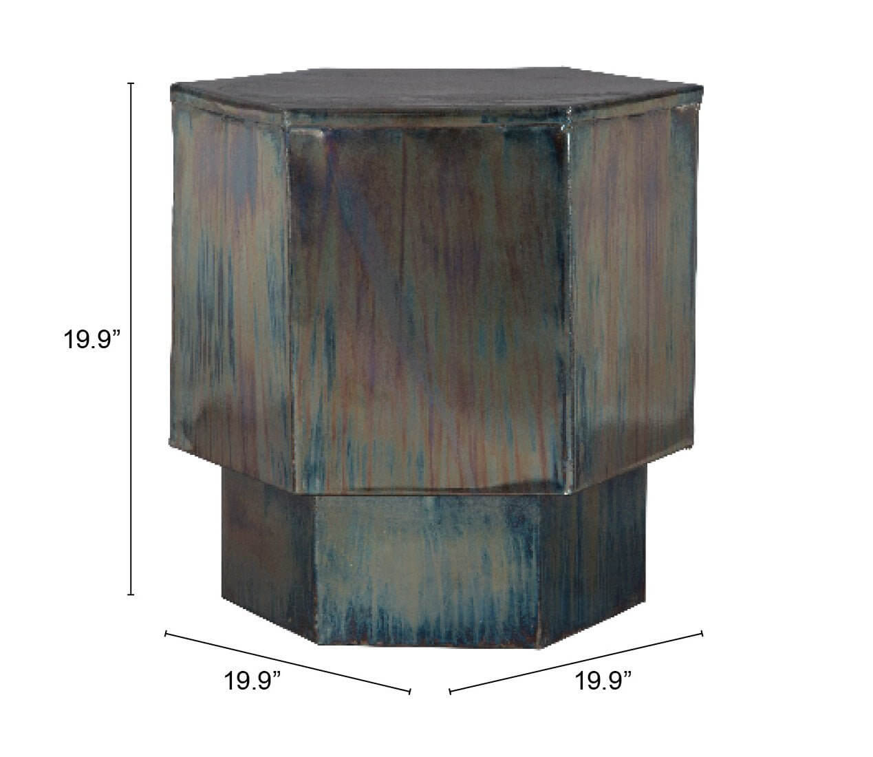 Mikah Metal Side Accent End Table - Multicolor - Revel Sofa