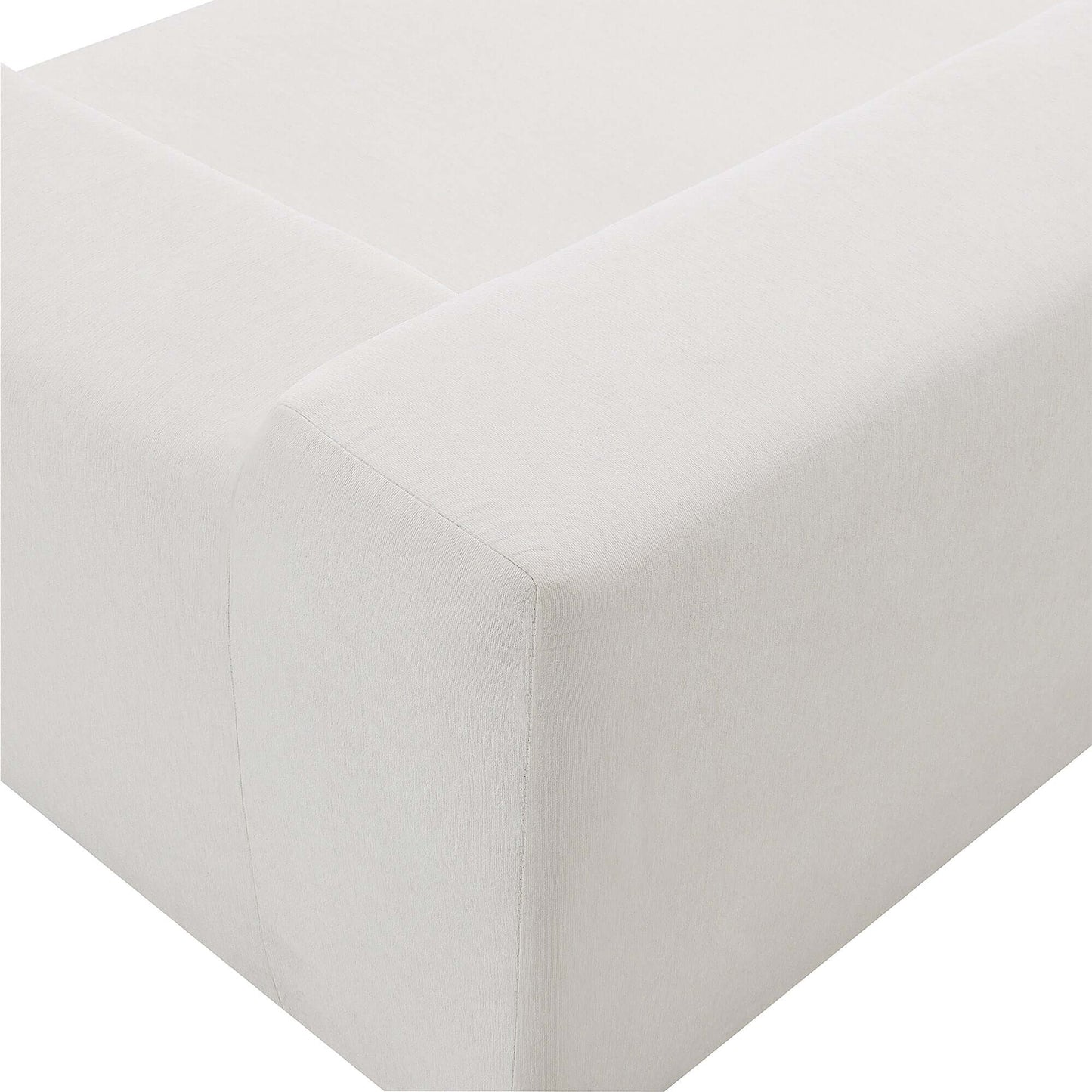 Modern Minimalist Modular Chaise Sectional Sofa Couch, White or Green 109" - Revel Sofa