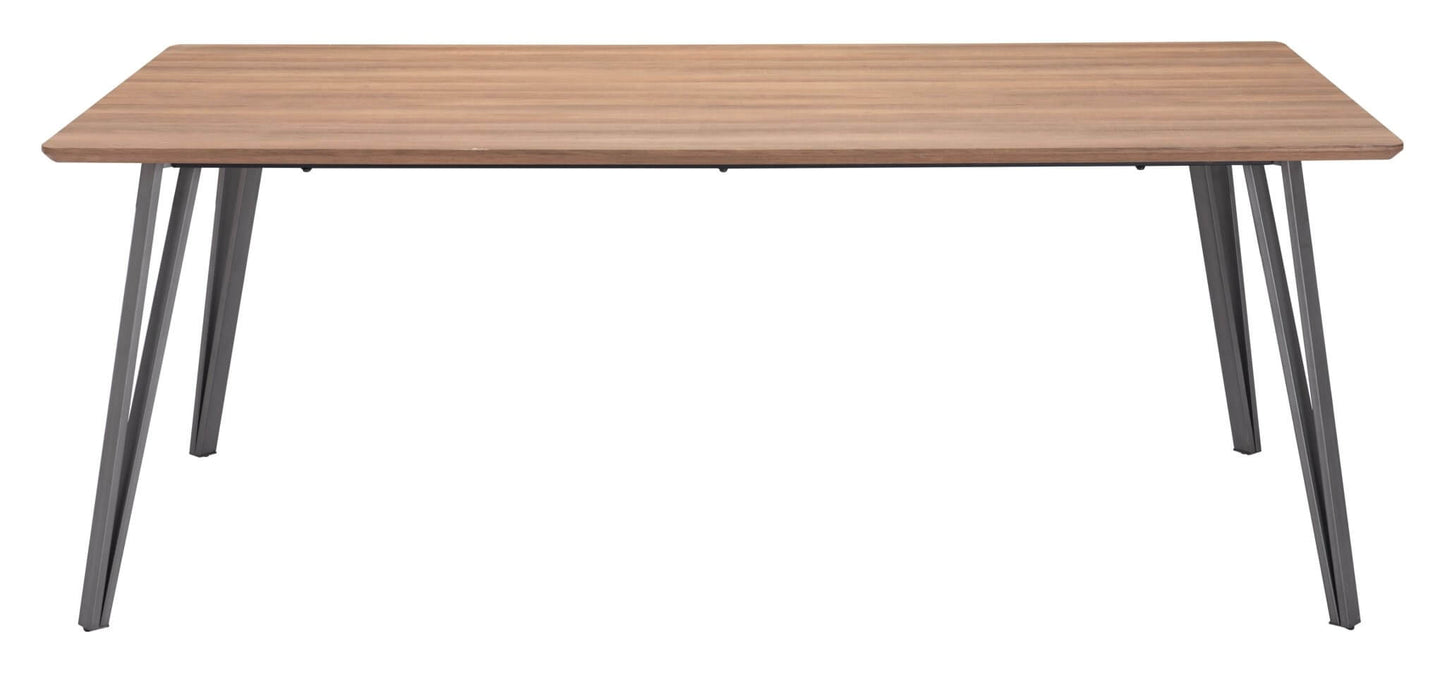Perpignan Large Rectangular Dining Table Walnut Brown Top - Revel Sofa