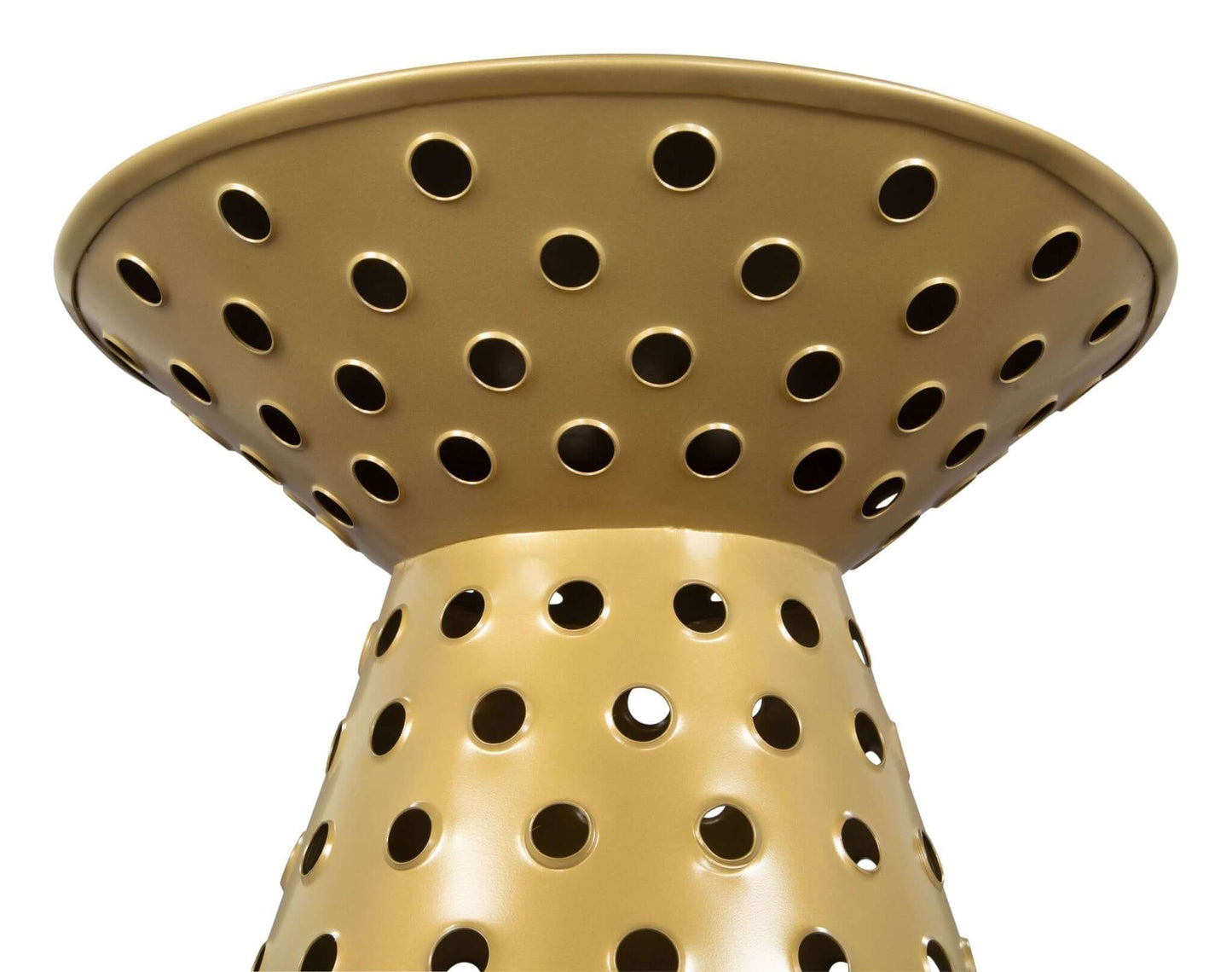 Proton Metallic Funky Retro Accent End Table, Gold - Revel Sofa