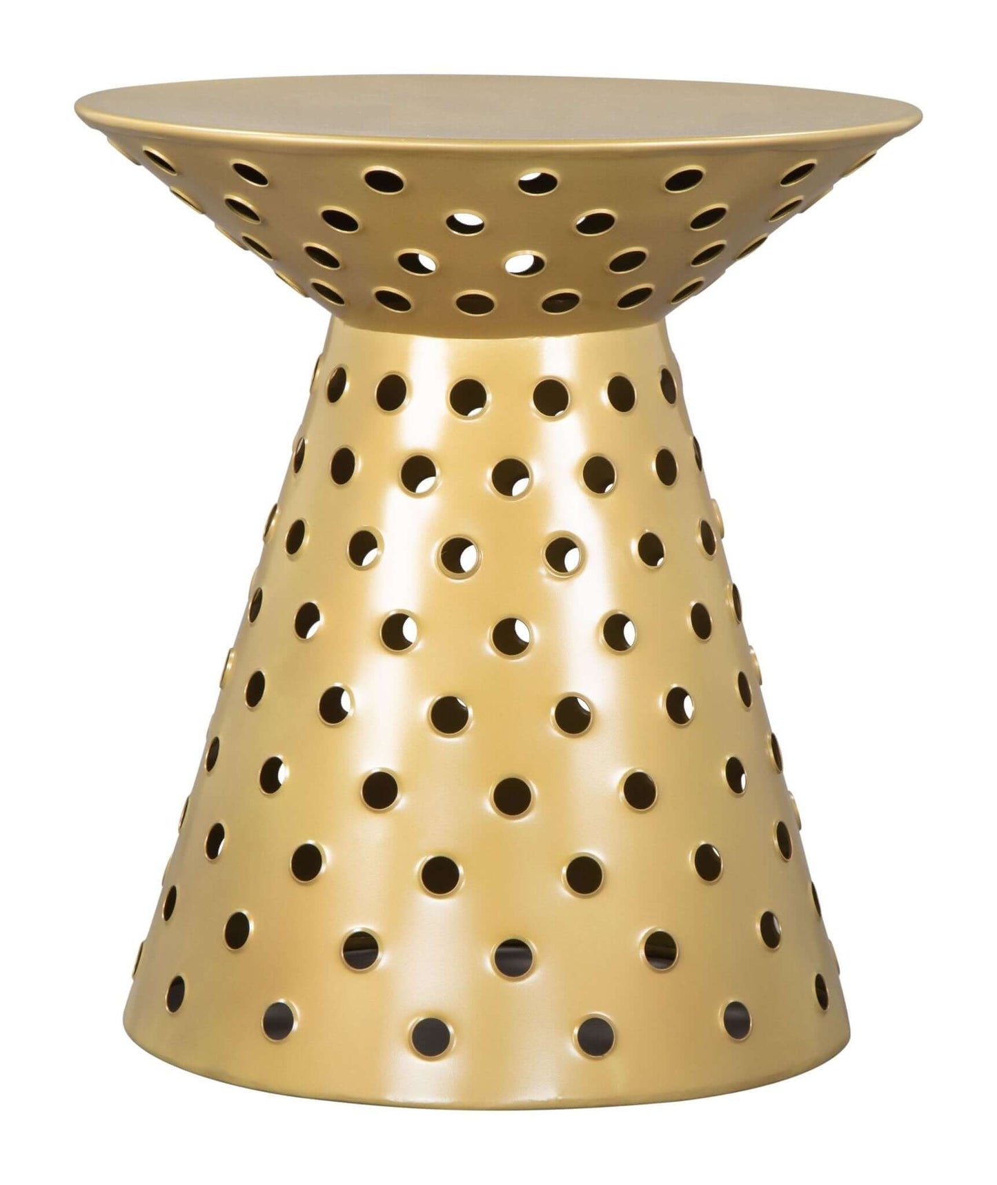 Proton Metallic Funky Retro Accent End Table, Gold - Revel Sofa