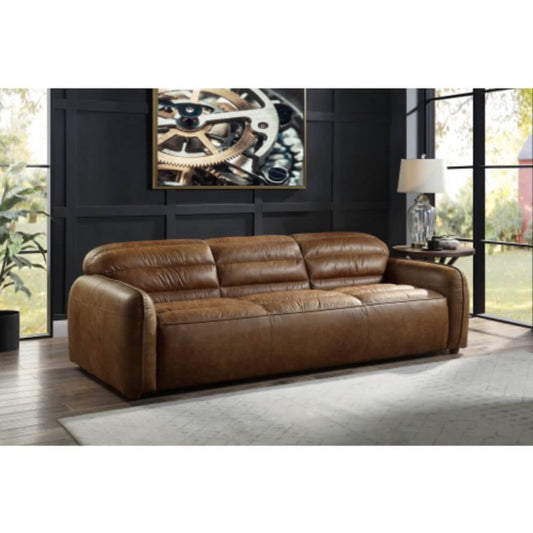 Rafer Genuine Top-Grain Leather Sofa Couch 95” - Revel Sofa