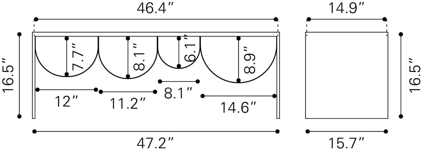 Reed Glass Top Center Coffee Table w Storage - Revel Sofa