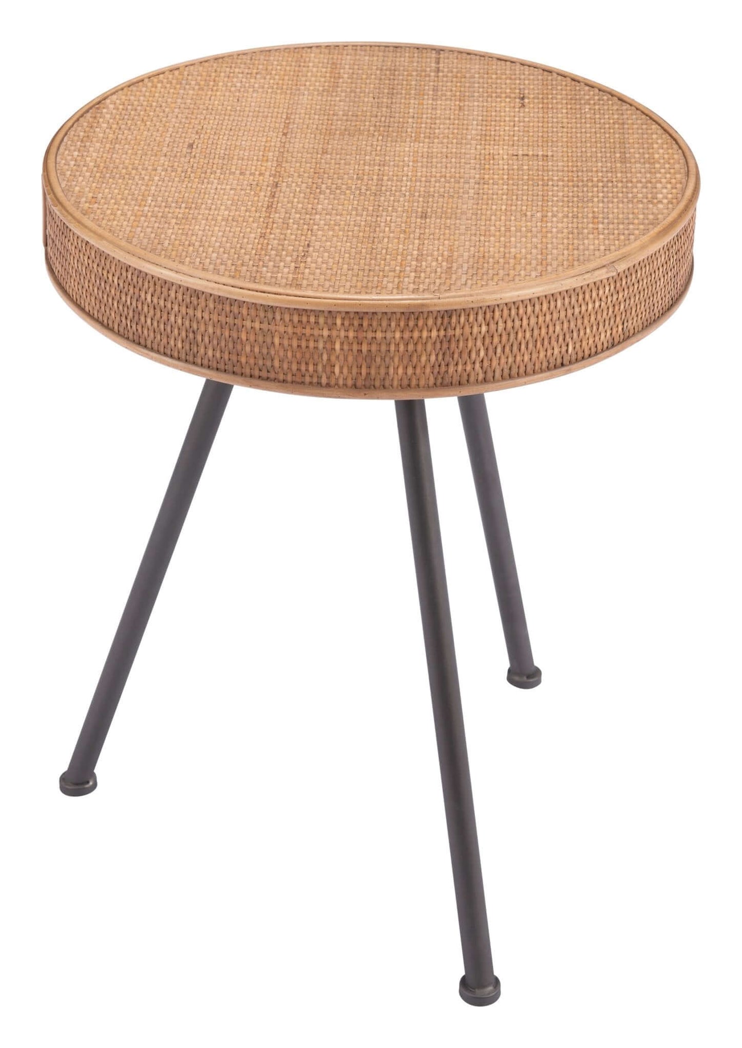 Stuart Rattan Weave Side Accent End Table - Revel Sofa