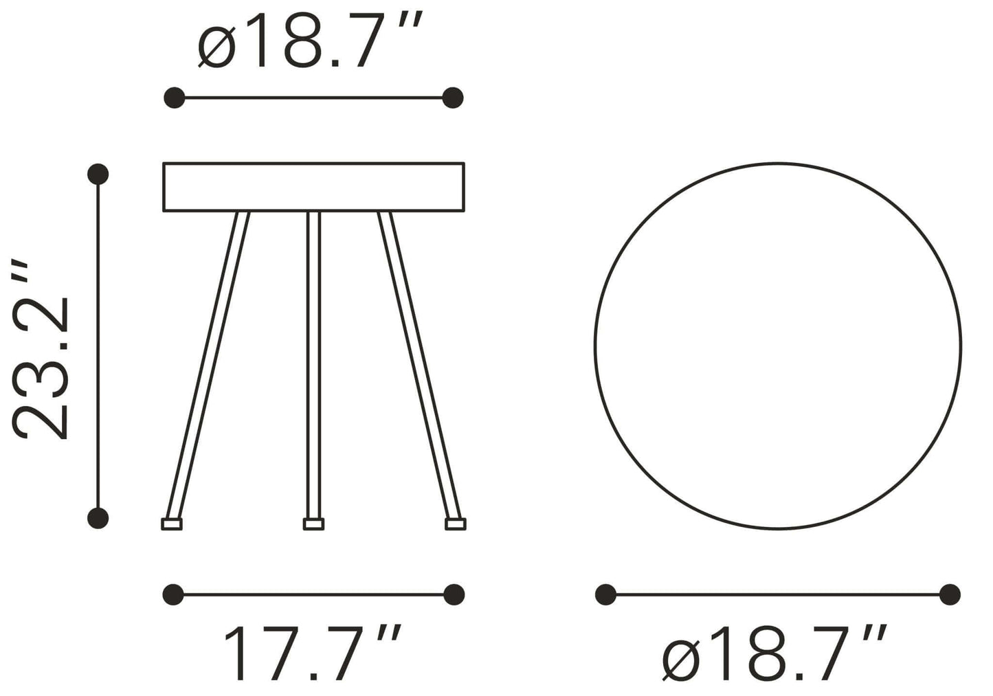 Stuart Rattan Weave Side Accent End Table - Revel Sofa