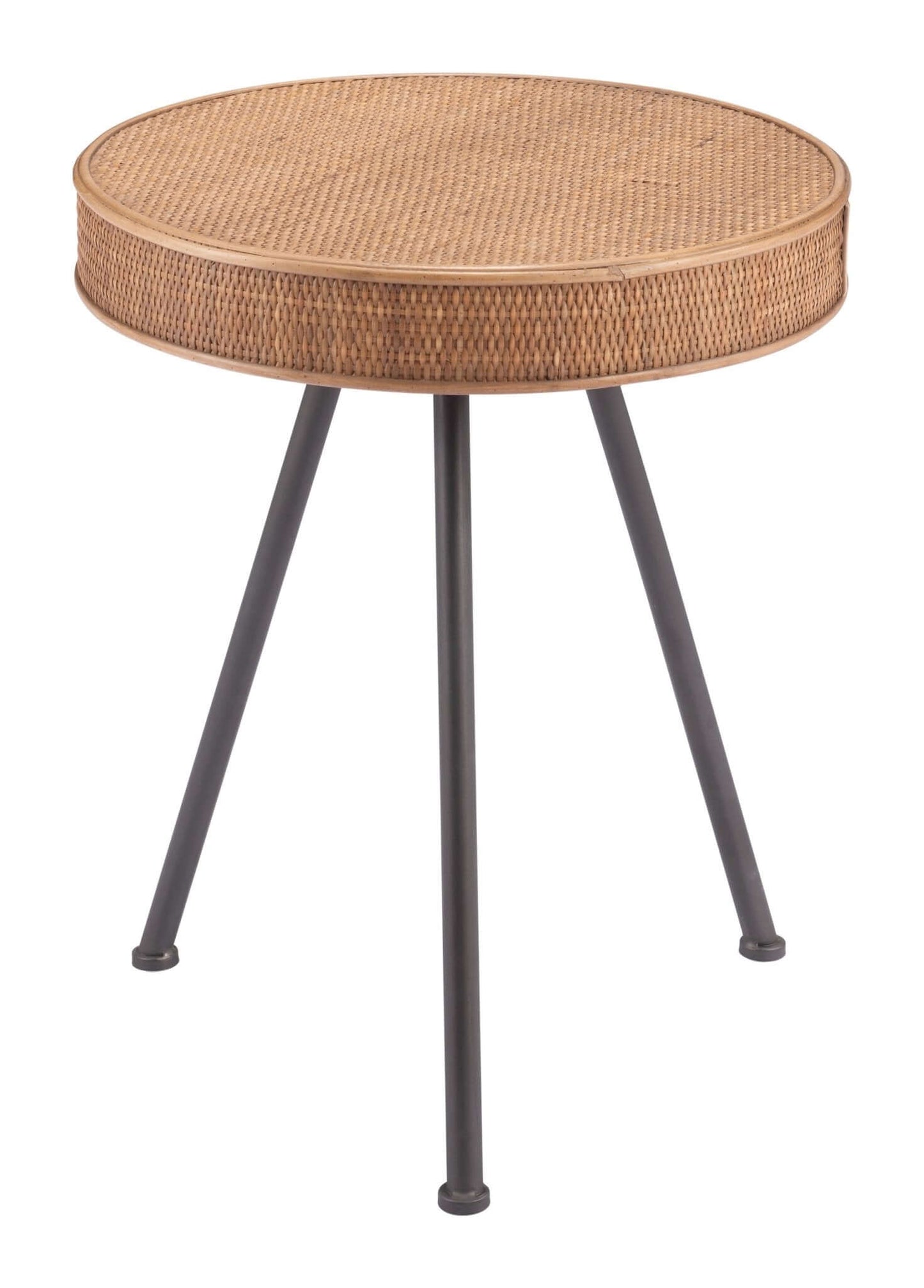 Stuart Rattan Weave Side Accent End Table - Revel Sofa