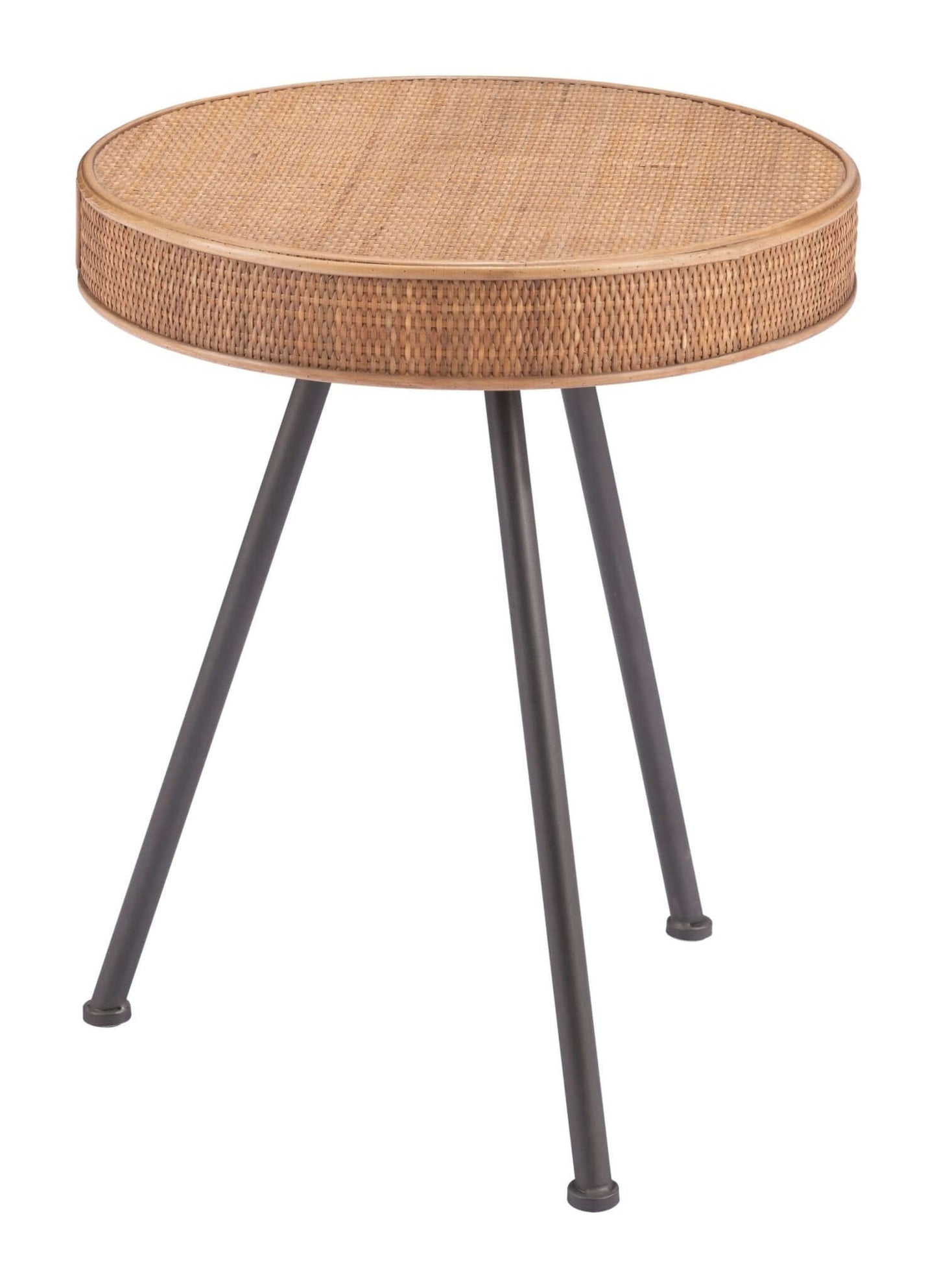 Stuart Rattan Weave Side Accent End Table - Revel Sofa