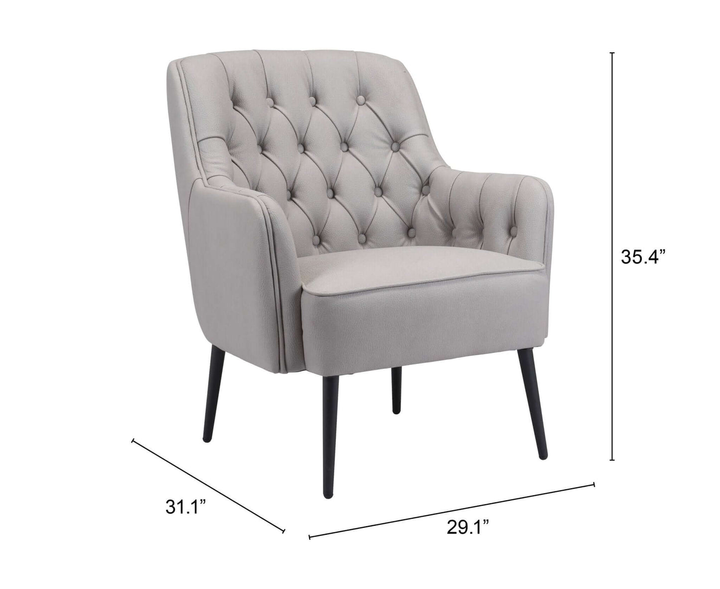 Tasmania MCM Button Tufted Accent Lounge Chair - Revel Sofa