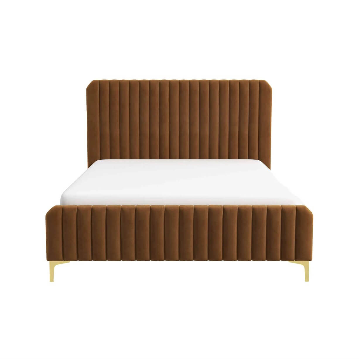 Valery Boucle Channel Tufted Platform Bed Frame - Revel Sofa
