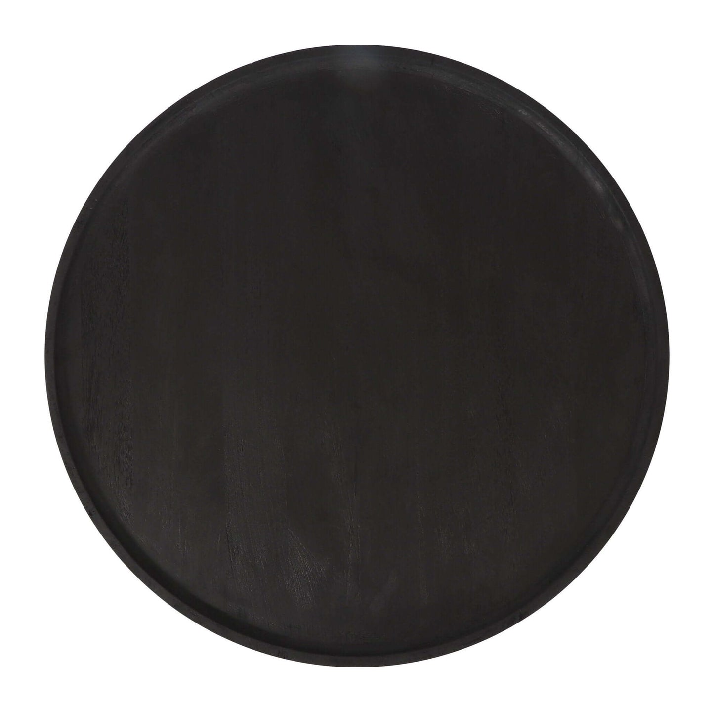 Watson Round Minimalist Wood Center Coffee Table, Black - Revel Sofa