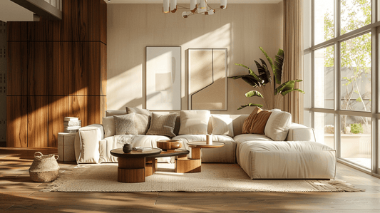 Stylish living room transformation without renovation featuring a cozy sofa and natural light.