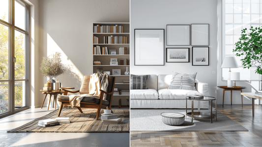 Stylish interior featuring contrasting design elements, highlighting interior design myths that are costing you thousands.