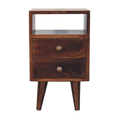Wynne Walnut Solid Wood Nightstand – 11.8" Nightstand