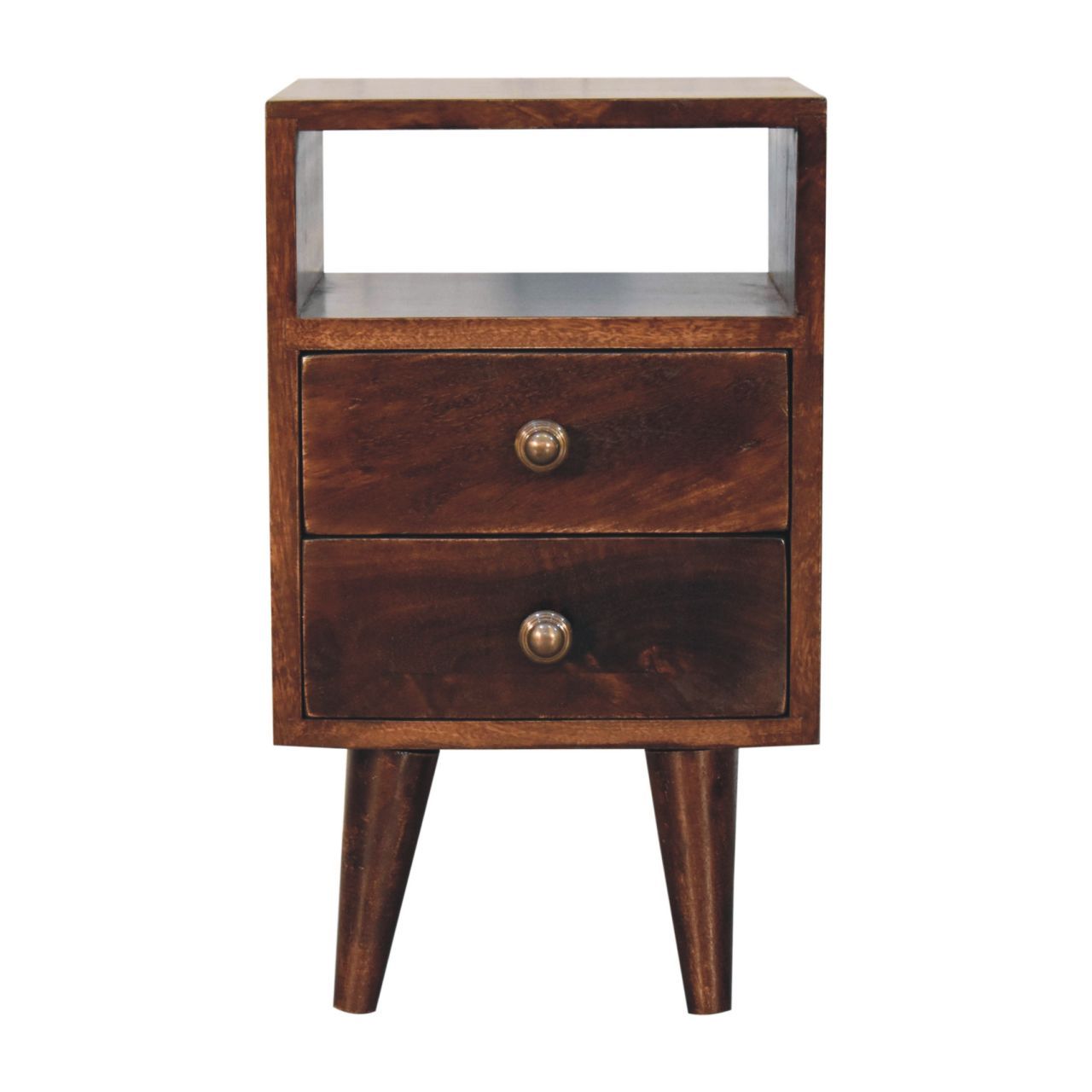 Wynne Walnut Solid Wood Nightstand – 11.8" Nightstand