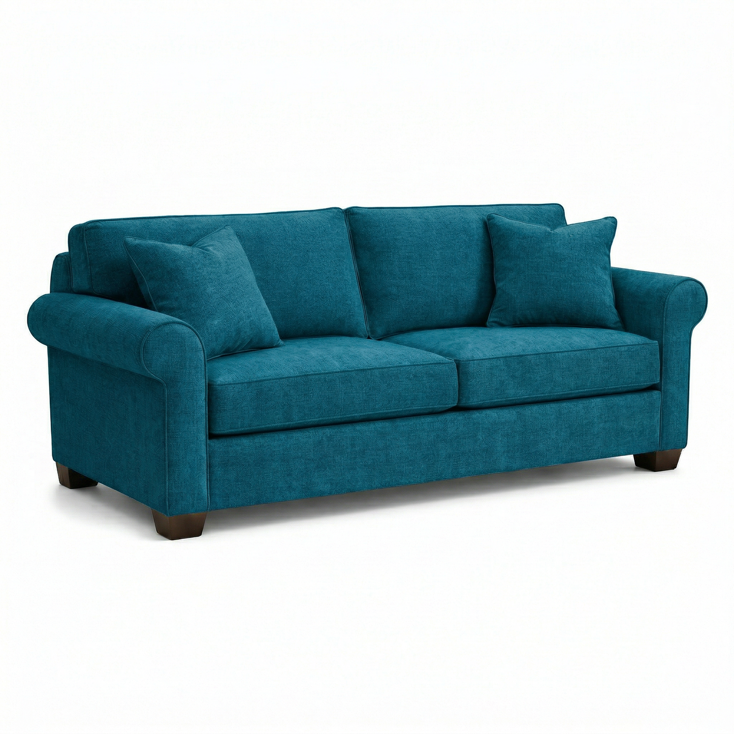 Irlanda Classic Sofa – 92" Rolled-Arm Made-in-USA Sofa - Velvet Antique Peacock - Velvet (7)
